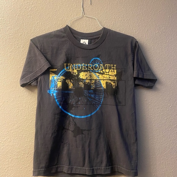 Y2K Vintage Underoath Band T Shirt Youth M Hardcore Metal AAA Gray Concert Rock - Picture 2 of 5